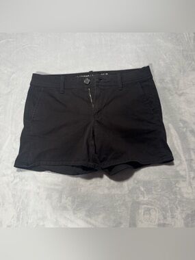 American Eagle Super Stretch X Black Mid Rise Chino Shorts Women’s Size 8
